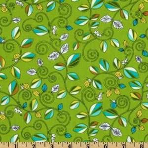 44 Wide Michael Miller Recycle Vines Green Fabric By The 