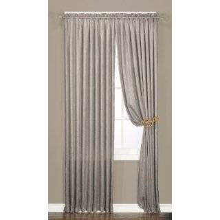 50 Inch by 84 Inch Faux Silk Luster Pole Top Panel, Silver