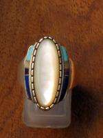 Carolyn Pollack Southwest Relios Sterling Mother Pearl MOP Turquoise 