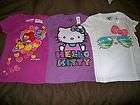 HELLO KITTY , ANGRY BIRDS TSHIRTS FOR GIRL SIZE MEDIUM(8)LOT OF 3 NWT