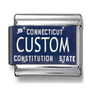 Connecticut License Plate Custom Italian Charm 2: Jewelry