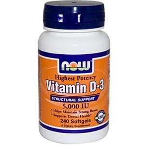 Now Foods Vitamin D3 D 3 5000 IU 240 Softgels *FREE SH*  