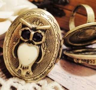   Fashion Cute Adjustable Bronze Owl Cocktail Ring(Can Open)  