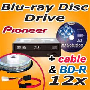 Pioneer BDR 207 12X Blu ray DVD CD Disc Burner Writer Drive+Software+ 
