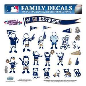  Milwaukee Brewers 11in x 11in Family Car Decal Sheet 