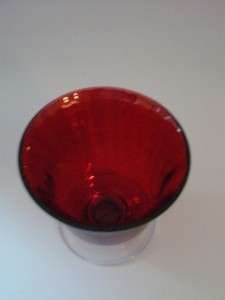 CRABTREE AND EVELYN RUBY GLASS CANDLE HOLDER  
