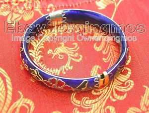   70mm Blue Handwork Cloisonne enamel Bangle cuff Bracelet 122  