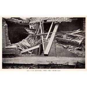 1925 Print Kingston Earthquake Damage Capital Jamaica Club Destruction 