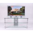 RTA Products Clear Tempered Glass 42 Inch and Below Plasma TV Stand