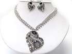 new crystal facet stone art deco pendant w earrings $