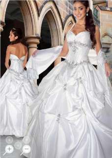 New Stock White Halter Wedding Dress Prom Gown Size:6/8/10/12/14/16 