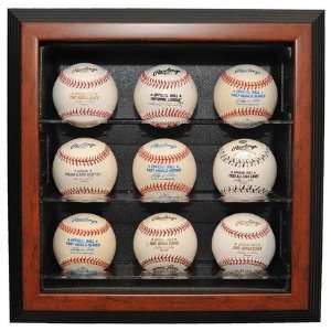  Coach s Choice 9 Ball Cabinet Style Display Brown: Sports 