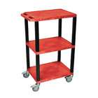 Read Right Mobile File Cart w/Stationary Shelf, 18w x 15 1/4d x 25 1 