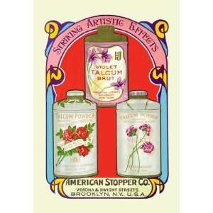  Exclusive By Buyenlarge Rose and Violet Talcum Powders 