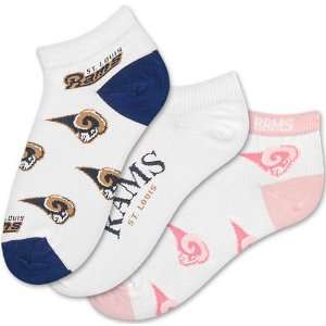   Feet St. Louis Rams Womens Sock 3 Pack   St.Louis Rams Medium: Sports