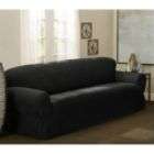 Essential Home 1 Piece Cotton Duck Sofa Cover Black