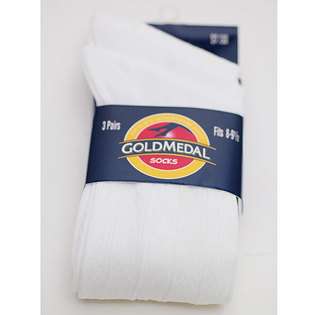 Gold Medal Toddler Girls Knee Length White Dress Socks Girl 7 8.5 at 