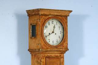 Antique Danish Grandfather Clock ~ Orig. Painted C:1840  