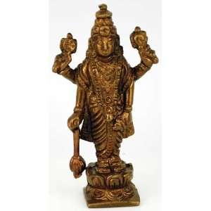  Brass Lord Vishnu Statuette 3