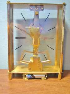   Electronic Brass Clock Kieninger & Obergfell 6 Jewels Western Germany