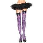 Leg Avenue Purple Leopard Print Thigh Highs   Stockings and Tights