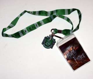 HARRY POTTER Slytherin Crest ID HOLDER LANYARD with Rubber CHARM New
