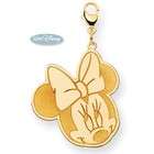 Disney Minnie Mouse Jewelry   EZ attach Large Gold plated Vermeil 
