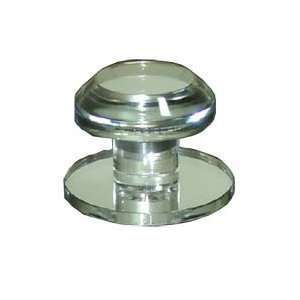  Clear Acrylic Stick On Beveled Face Mirror Round Knob 