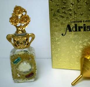 Adrian Mini Crystaled Jeweled Collectibe Perfume Bottle  