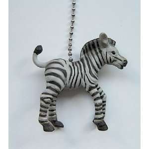 Realistic Replica African Zebra Baby Zoo Animal Ceiling Fan Light or 