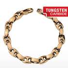 Bracelets   Tungsten Tungsten Carbide IP Copper Cross Link Chain 