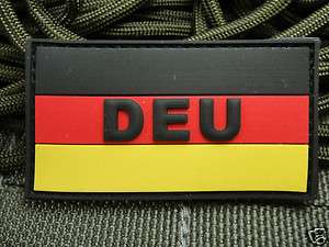 JTG Mini German deutschland Flag DEU PVC/RUBBER 3D Velcro Patch ill 