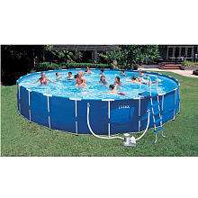   Metal Frame Pool with Saltwater System   Intex Recreation   