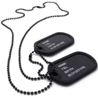   Tone Army Style Cool 2 Name Dog Tag Pendant Necklace US120697  