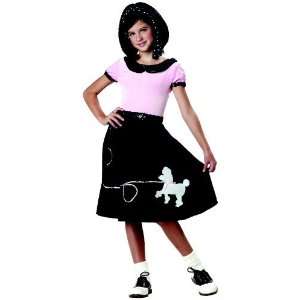  Hop Top with Poodle Skirt Child Costume (Large): Toys 