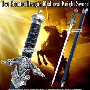 Two Headed Dragon Medieval Knight Fantasy Arming Sword  