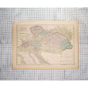   ANTIQUE MAP c1790 c1900 AUSTRIAN DOMINIONS HUNGARY: Home & Kitchen