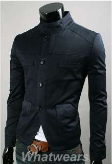 Mens Slim Designed Fit Coat Jacket 2 Color 3 Size Beige Z57  