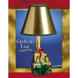  GIFT BOXES LAMP WITH GOLD SHADE Electronics
