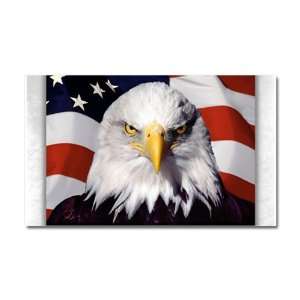 Car Magnet 20 x 12 Eagle on American Flag