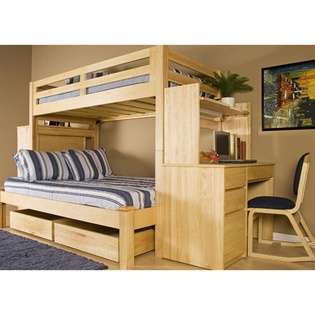 InSassy Graduate Series Extra Long Twin over Full Bunk Bed in Wild 