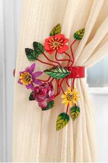 Bright Botanical Curtain Tie Back