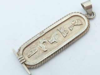 Vintage 925 Sterling Silver Pendant EGYPTIAN SYMBOLS 7.6G  