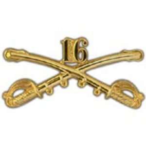  U.S. Army 16th Cavalry Pin 2 1/4 Arts, Crafts & Sewing