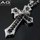 DARK STAIN WHISTLE CROSS PENDANT 26 CHAIN NECKLACE