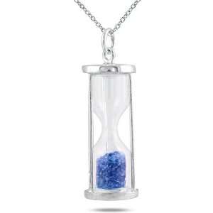   Time in a Bottle Sapphire September Birthstone Necklace Jewelry