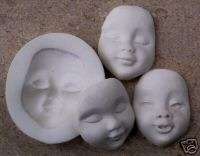ART DOLL FACE #10 ~ CNS polymer clay mold mould moule  