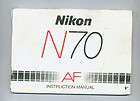 Nikon N70 AF Camera Instruction Manual Original