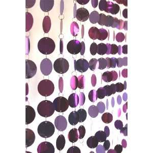    PVC Circles Beaded Curtain   Metallic Purple Mix
