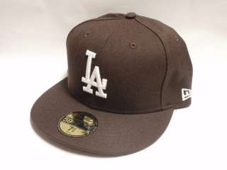 New Era Hats LA Dodgers Caps Fitted Brown Los Angeles  